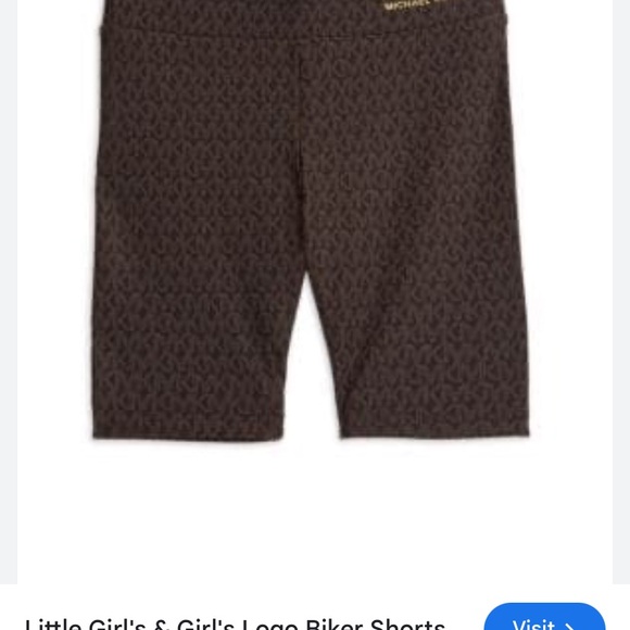 Michael Kors Kids Dark Brown Patterned Shorts biker size small - Picture 1 of 2